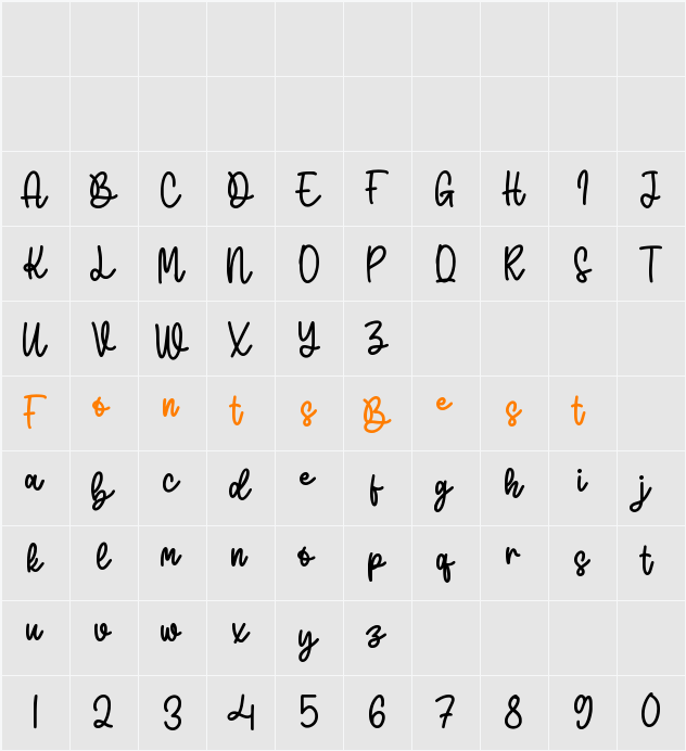 Normal Character Map