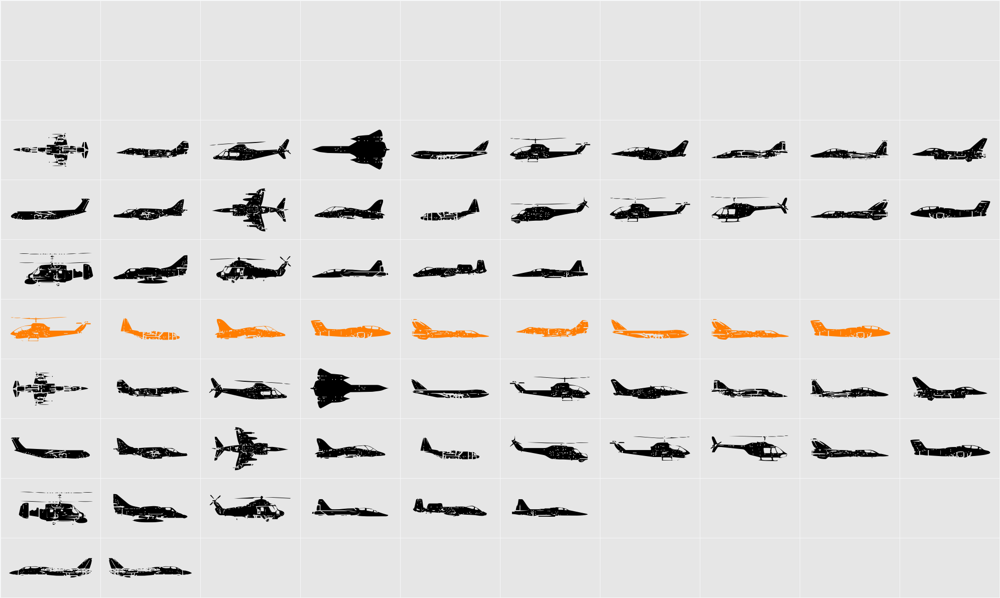 Air Force Character Map