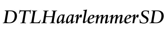 DTLHaarlemmerSD Font Image