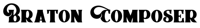 Braton Composer Font Image