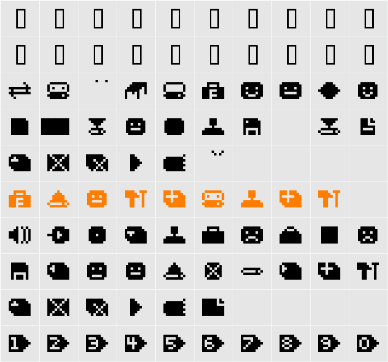 DS SysBatBit Character Map