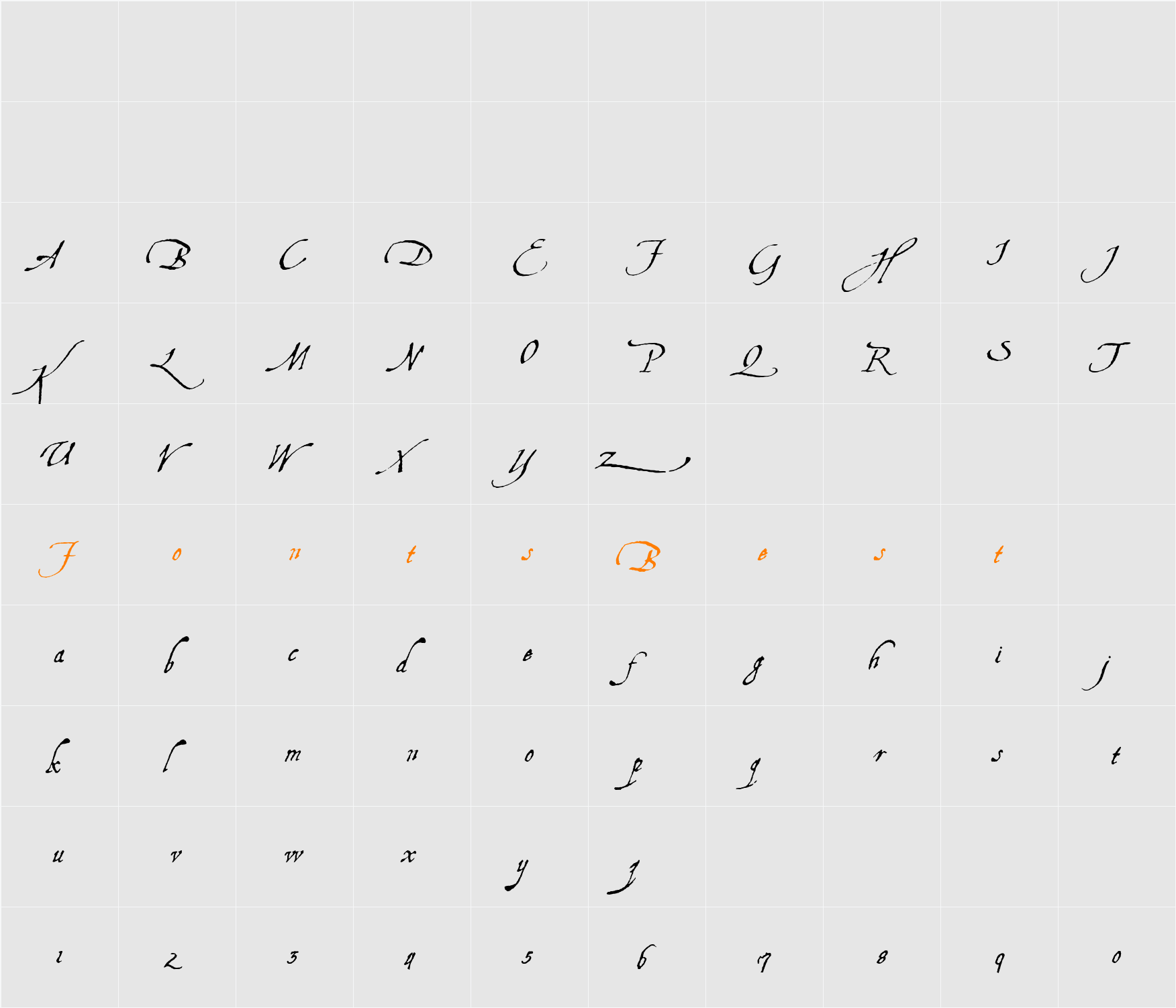 AquilineTwo Character Map