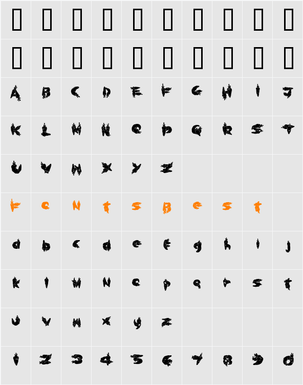 JI-Palest Character Map