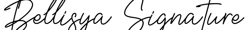 Bellisya Signature Font Image