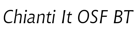 Chianti It OSF BT Font Image