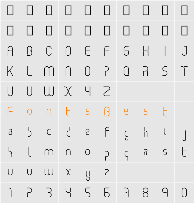 Bebel Character Map
