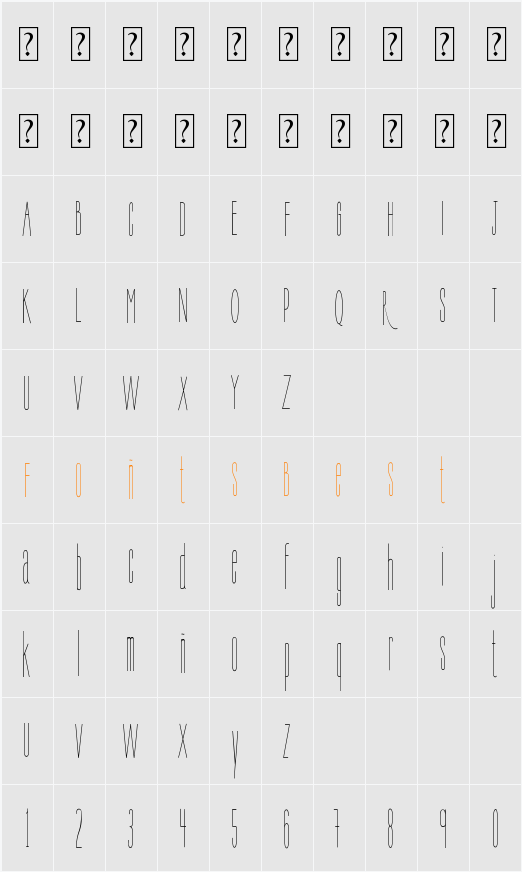 BREE Character Map