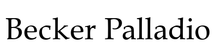 Becker Palladio Font Image