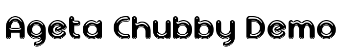 Ageta Chubby Demo Font Image