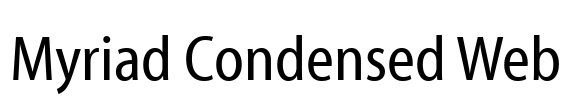 Myriad Condensed Web