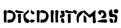 DTCDirtyM25 Font Image