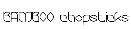 BAMBOO chopsticks Font Image