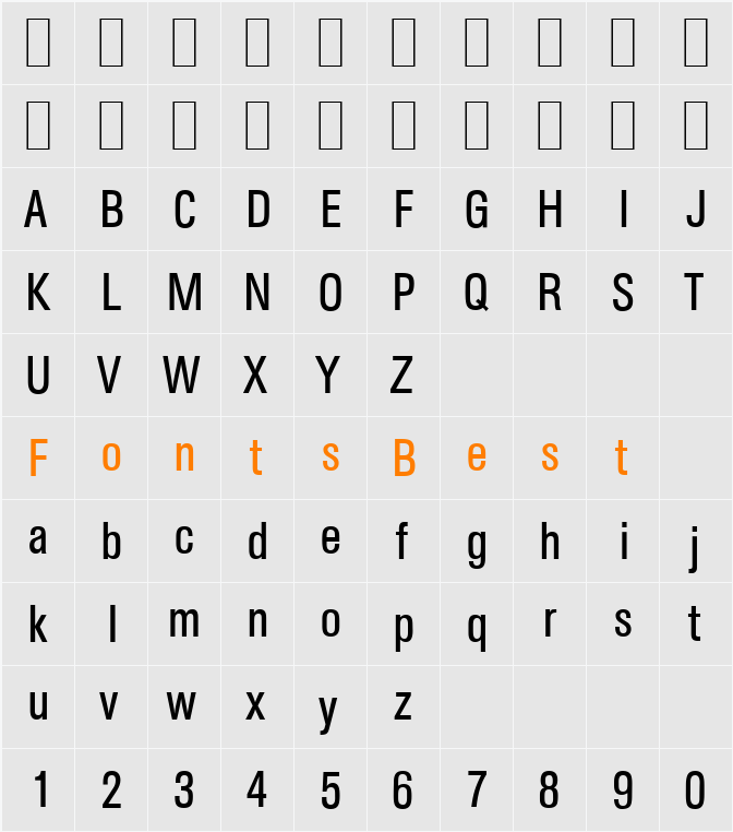 AtkinsCd Character Map