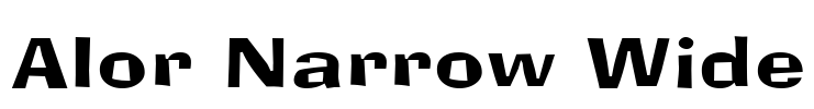 Alor Narrow Wide Font Image