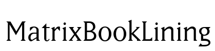 MatrixBookLining Font Image