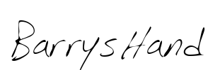 BarrysHand Font Image