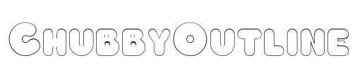ChubbyOutline Font Image