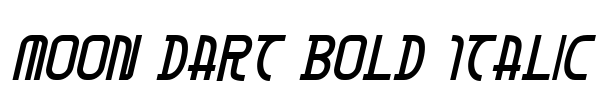 Moon Dart Bold Italic Font Image