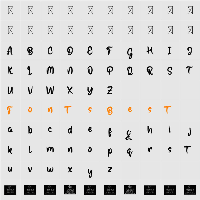 Bastingpersonal Character Map