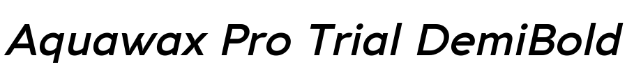 Aquawax Pro Trial DemiBold Font Image