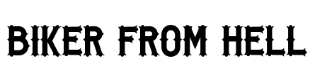 Biker from Hell Font Image
