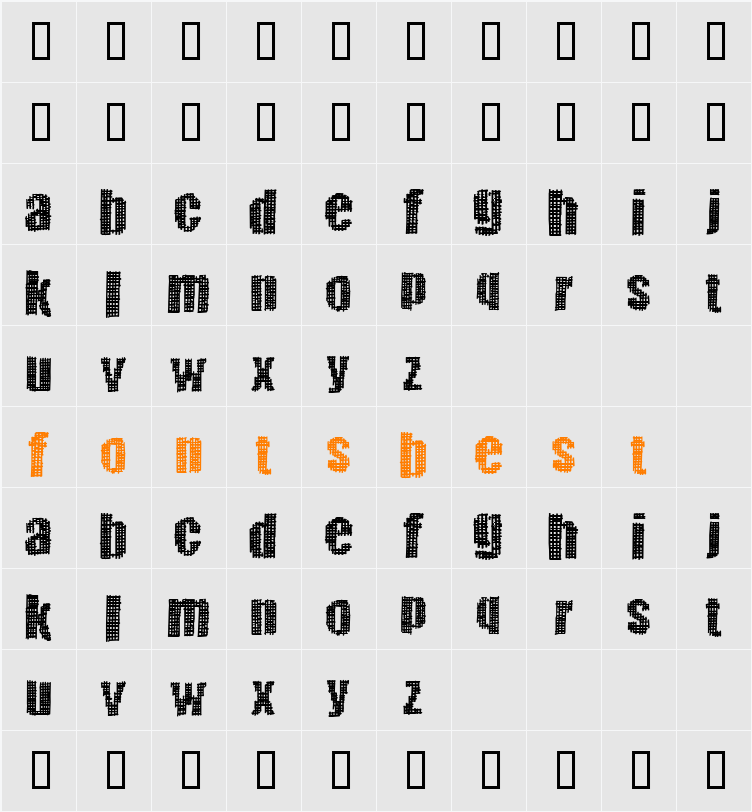 JI-Eggnog Character Map