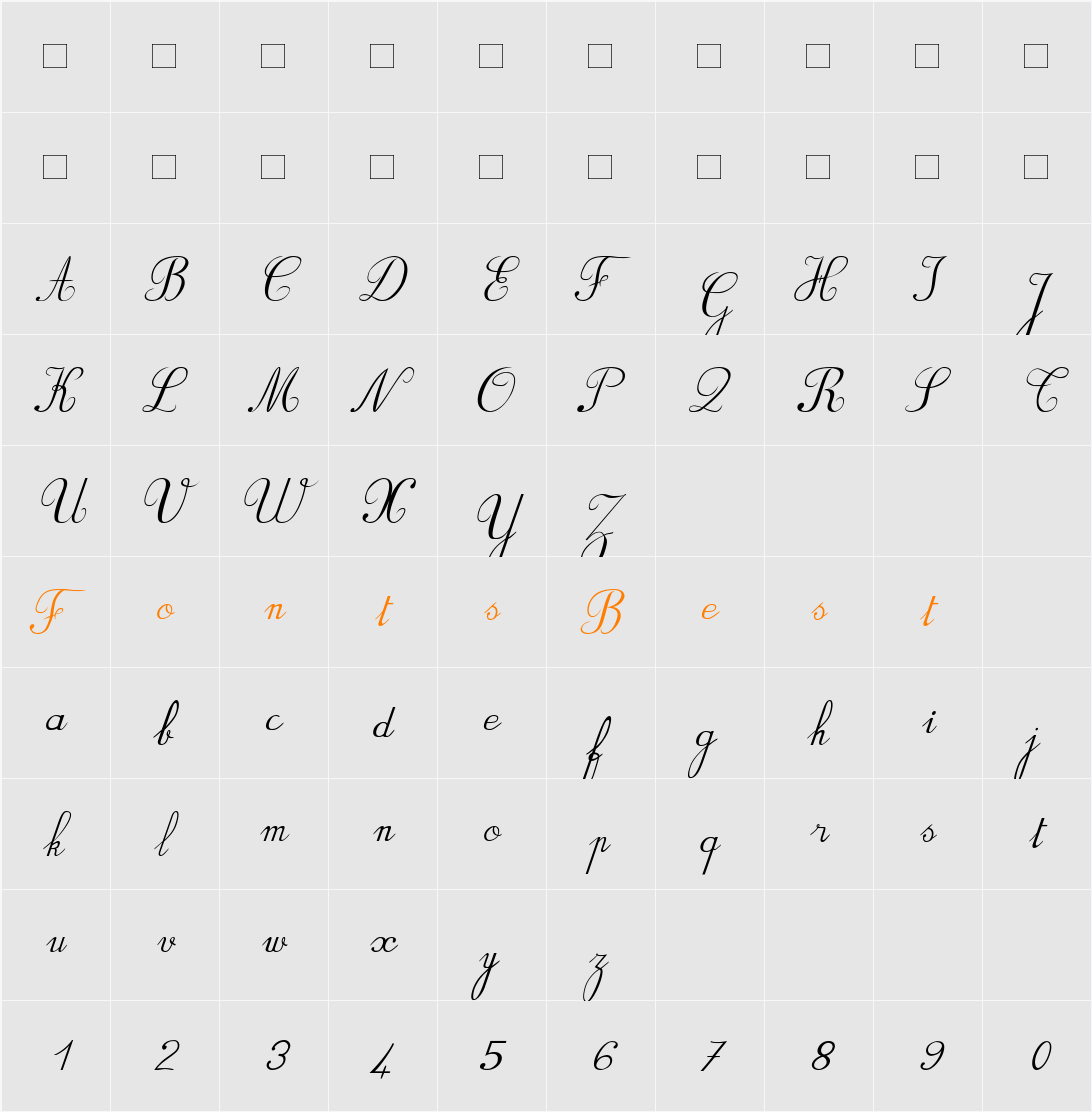 BV_Rondes_Ital Character Map