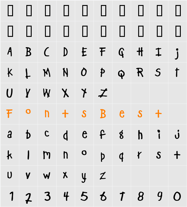 BadDog Character Map