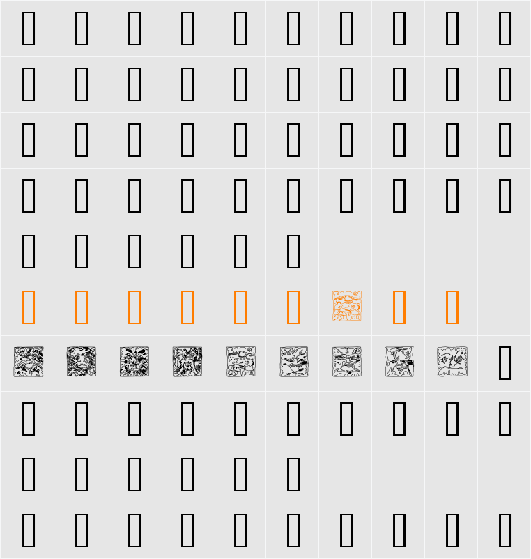 Mythago Outline Character Map