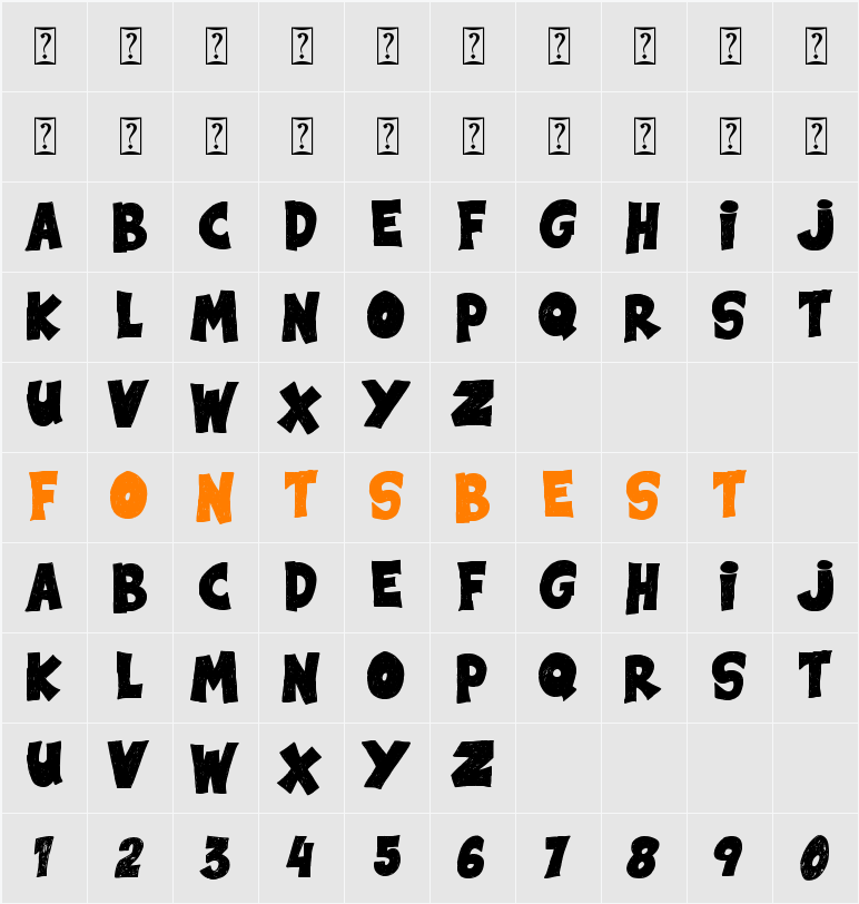 Black Note Character Map