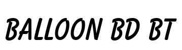 Balloon Bd BT Font Image