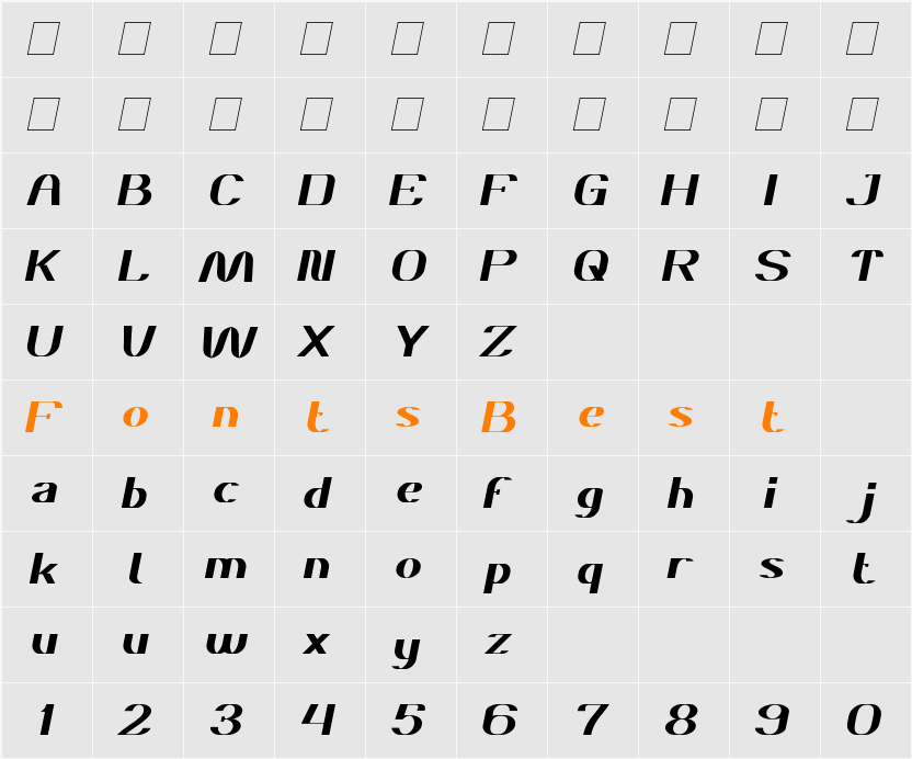 DANIEL Character Map