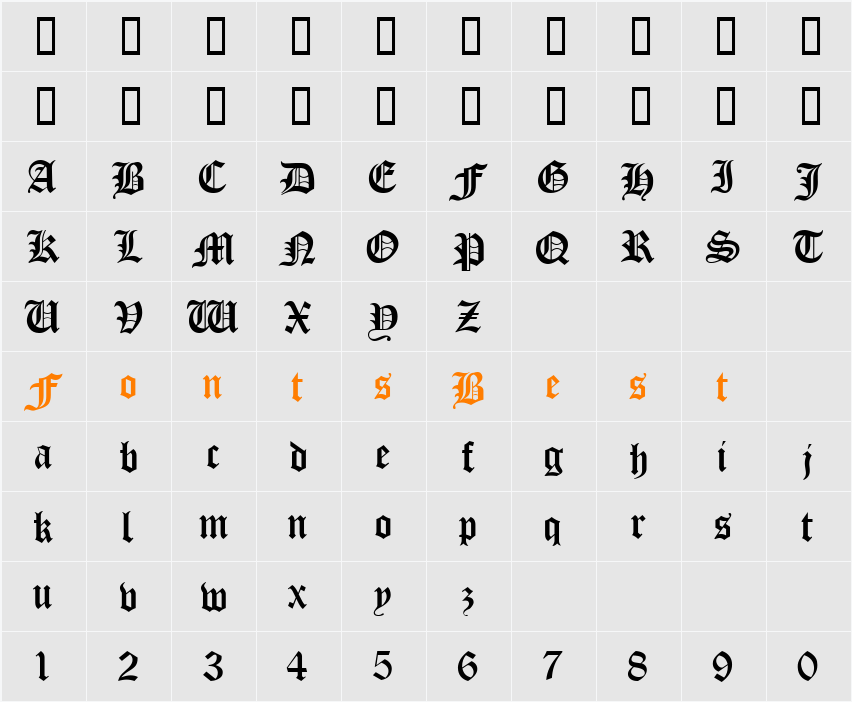 JI-Loment Character Map
