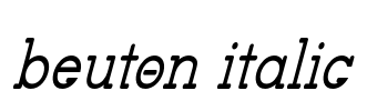 beuton italic