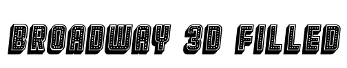 Broadway 3D Filled Font Image