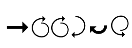 Arrows Font Image