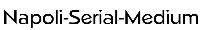 Napoli-Serial-Medium Font Image