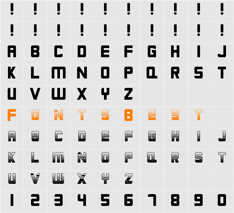 Chloreal Character Map