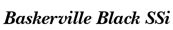 Baskerville Black SSi Font Image