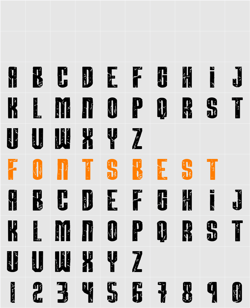 BREAKSTEEL Character Map