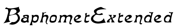 BaphometExtended Font Image