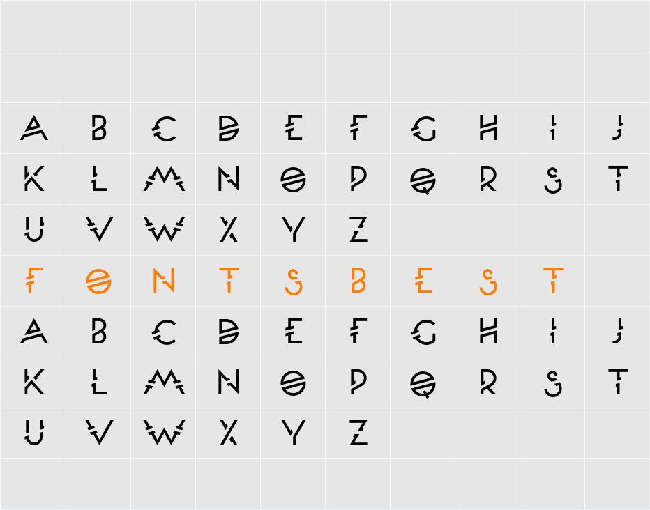Moondance Character Map