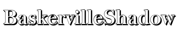BaskervilleShadow Font Image