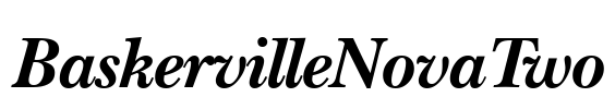 BaskervilleNovaTwo Font Image