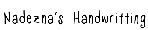 Nadezna's Handwritting