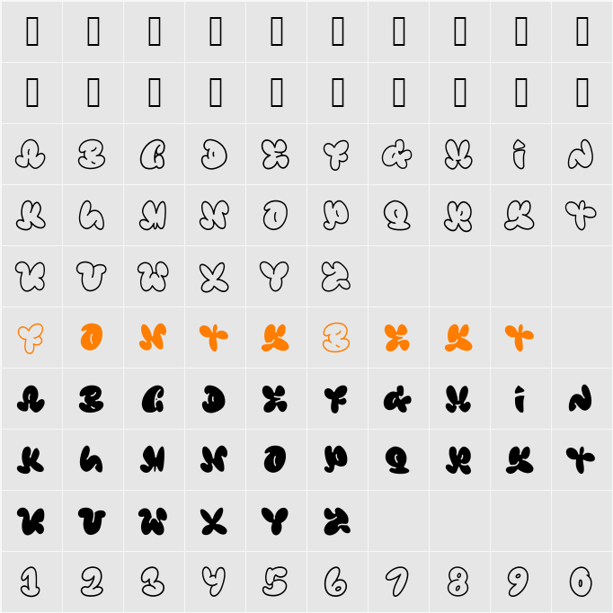 Babybee Character Map