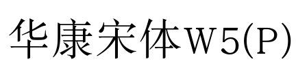 华康宋体W5(P)