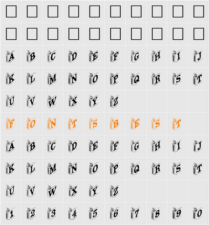 DaRib Character Map