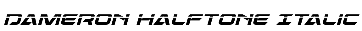 Dameron Halftone Italic Font Image