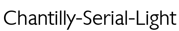 Chantilly-Serial-Light Font Image